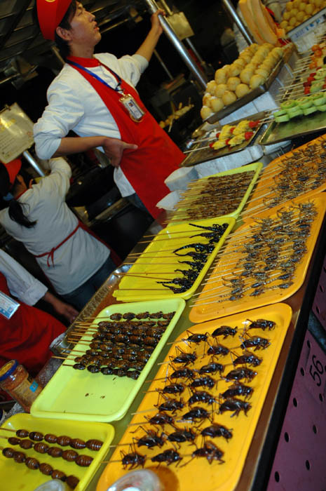 Ok, for very specilized taste, even most younger Chinese were making faces. Scorpions, bugs, and larva